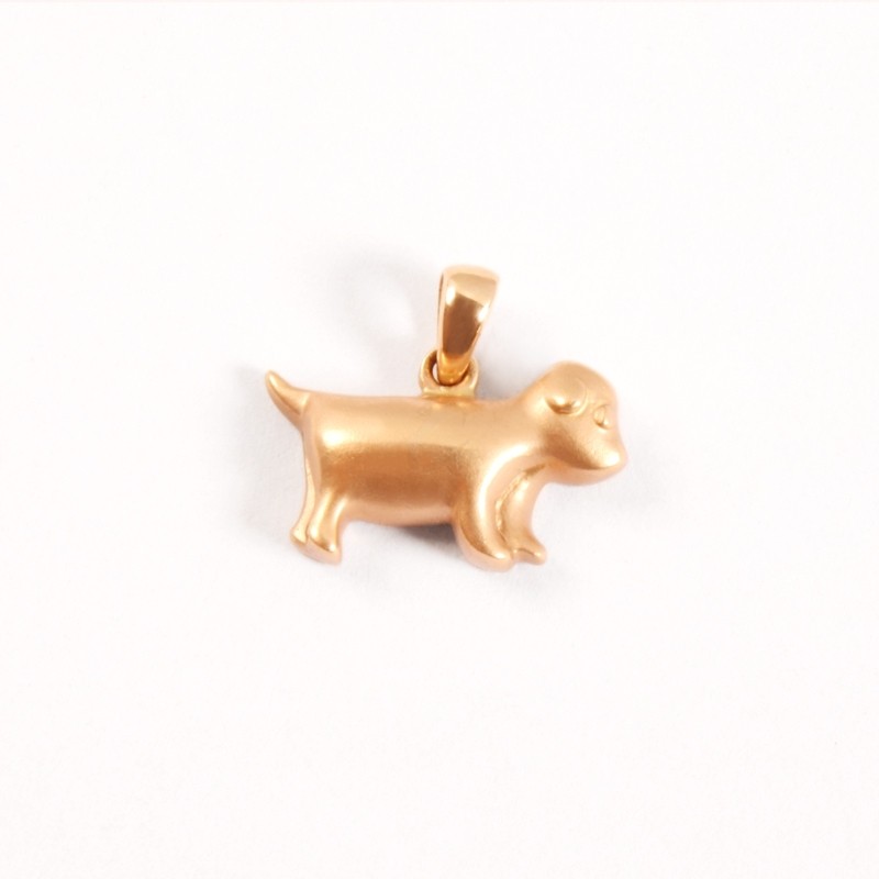 IRIS 18K Pink Gold 'Dog' Pendant