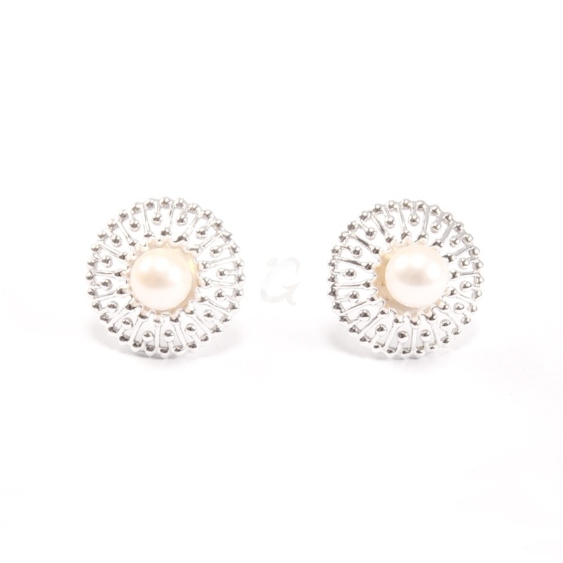 IRIS 18K White Gold Earring with Pearl