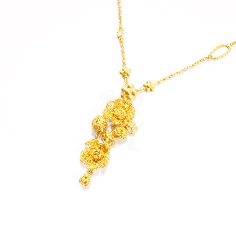 Goldlery 24K Gold 'Preawpudsorn' Necklace