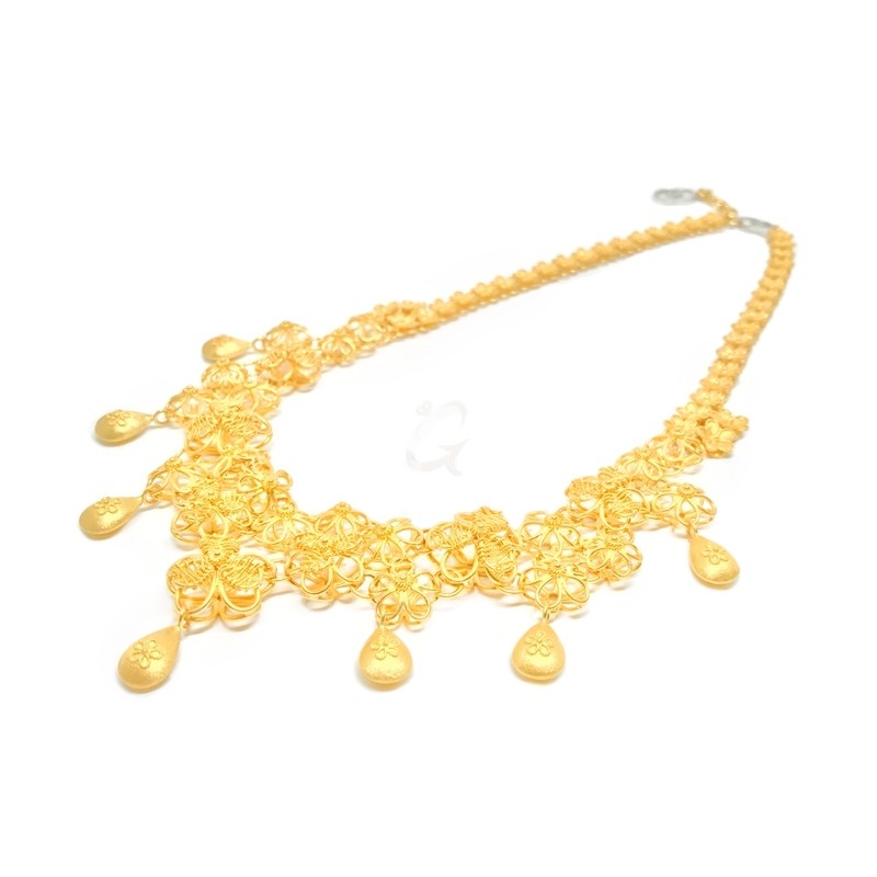 Goldlery 24K Yellow Gold 'Proud Malin' Design 08 Necklace