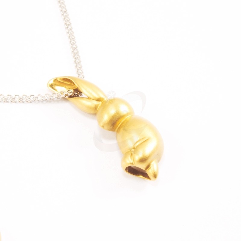 IRIS 18K Yellow Gold 'Rabbit' Pendant