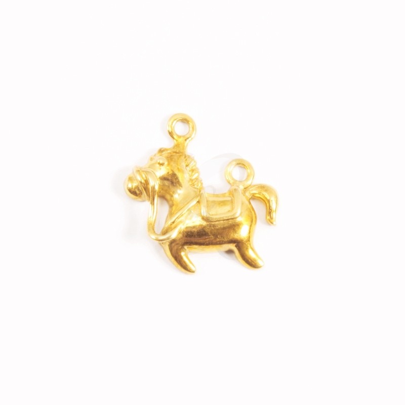 IRIS 18K Yellow Gold 'Horse' Pendant