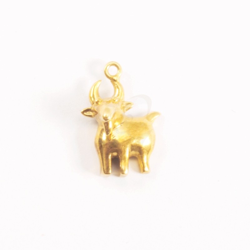 IRIS 18K Yellow Gold 'Goat' Pendant