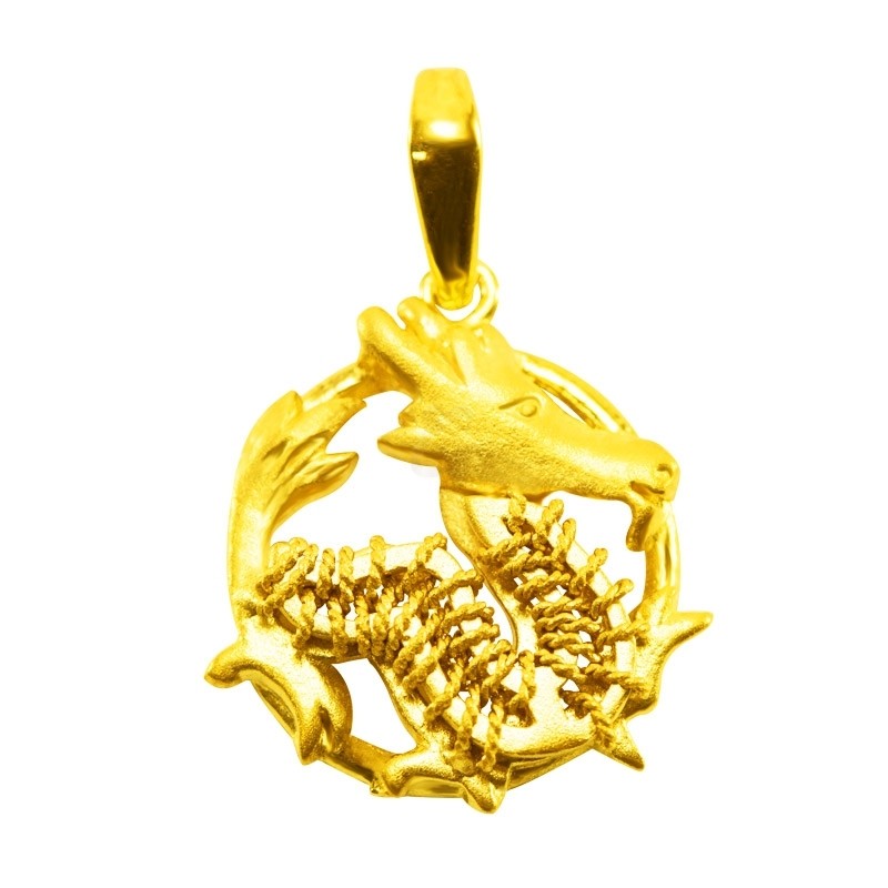 Goldlery 24K Gold "Zodiac" Dragon Pendant